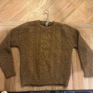 Vintage Christopher Hayes pure wool knit outdoor warm heavy sweater ski mens Lg